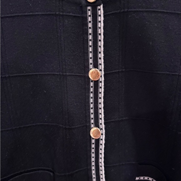 Adrianna Papell Black Cardigan with Gold Details - Picture 6 of 8